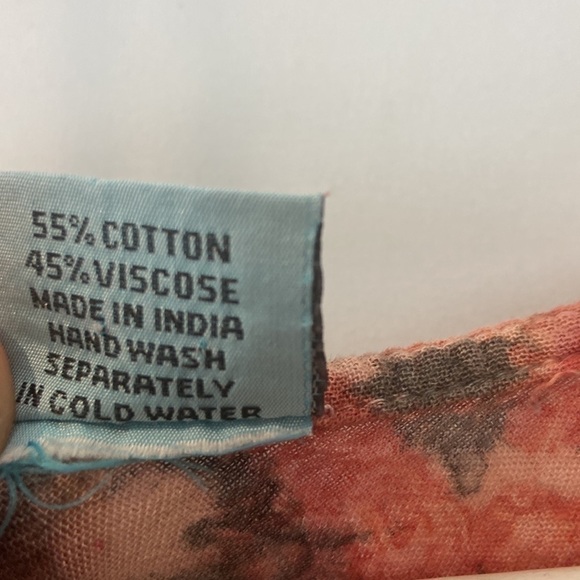 Colors of India salmon color bohemian hippie vibe sleeveless top free si… - Picture 7 of 7